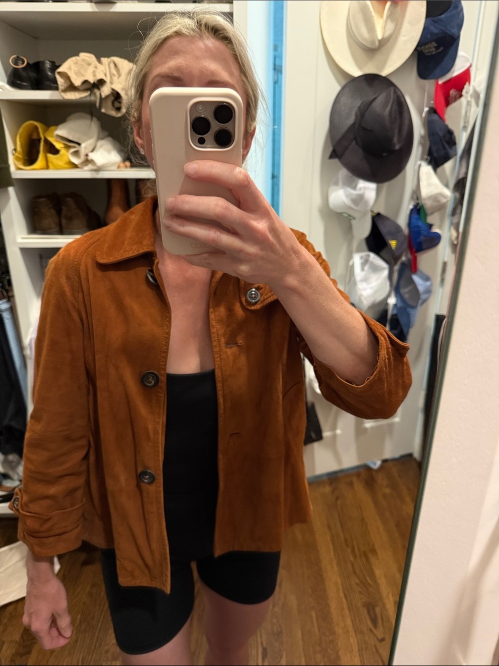 Womens Brown Suede Swing Jacket
